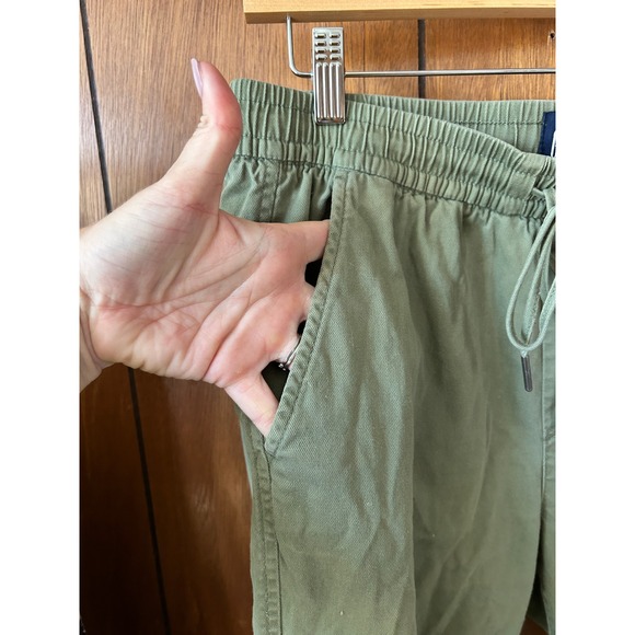 GAP Green Cotton Parachute Joggers Drawstring Size Medium - Picture 6 of 10